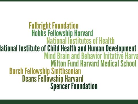 Funding: Fulbright Foundation, Hobbs Fellowship Harvard, NIH, NICHD, Mind Brain Initiative at Harvard, Milton Fund - HMS, Burch Fellowship Smithsonian, Deans Fellowship Harvard, Spencer Foundation